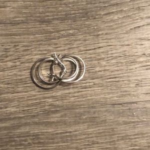 Silver hoops